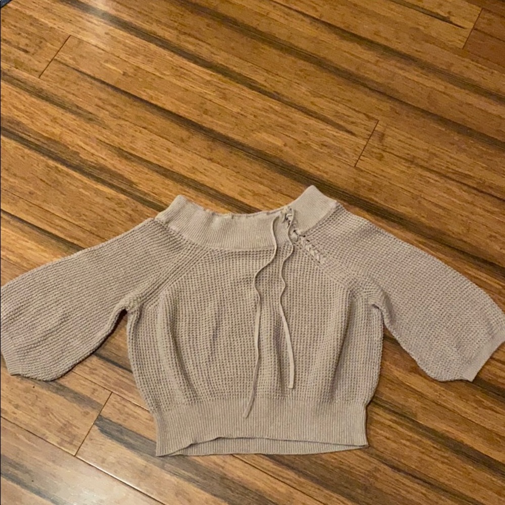 Express tan small sweater